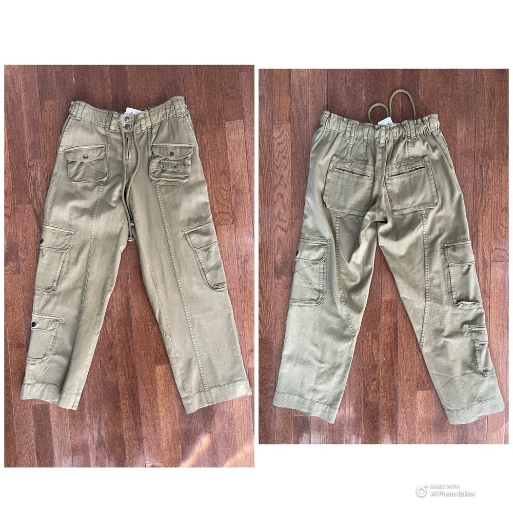 Free People Tahiti Cargo Pants Dried Herb - Picture 6 of 9